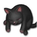 疲惫黑猫趴趴
