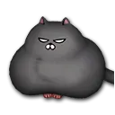 灰色头顶胖喵