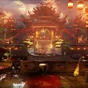 华灯初上焰火明